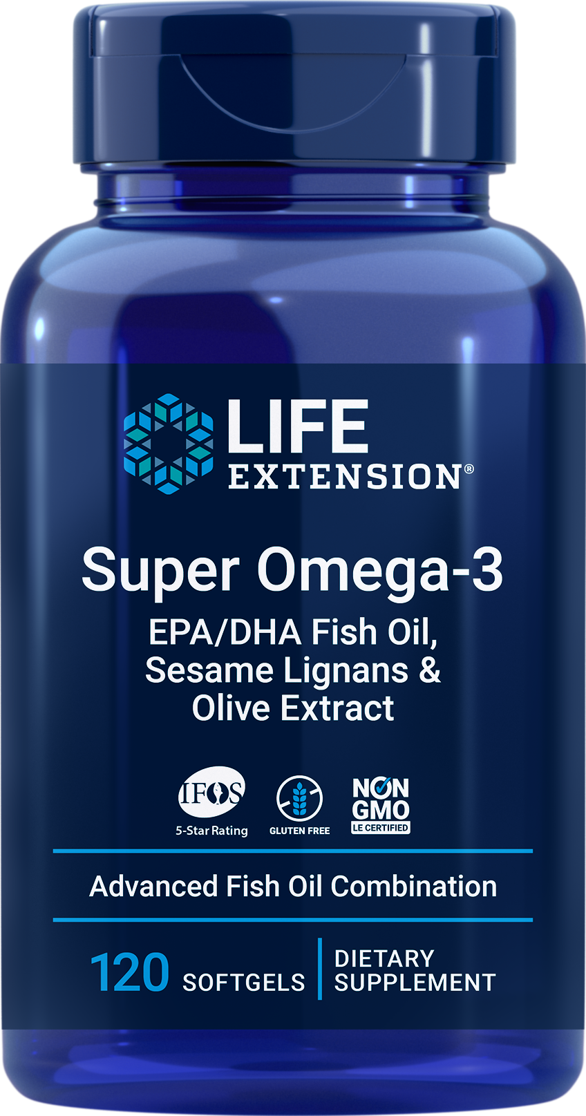Super Omega-3 EPA/DHA Fish Oil, Sesame Lignans & Olive Extract.
